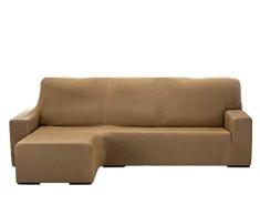 Martina Home Sofaüberwurf Chaiselongue, elastisch, Nairobi, Beige, Kurze Arme von 240 bis 280 cm