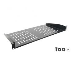 SimpleCord Home Shelf-Universal Freischwinger Vented 1U Tray für 19 Server Racks und Schränke - Premium Heavy Duty kalt gewalzter Stahl zur Aufbewahrung von Netzwerk- und AV-Geräten