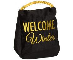 Pavilion Gift Company Türstopper, Polyester, Schwarz, 15,2 cm