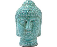 StealStreet 42138 9,4 cm Buddha Kopf Crackle Kunstharz Religiöse Figur, Aqua blau