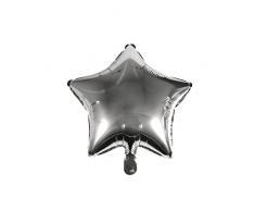 Rayher Hobby 87149606 Folienballon Stern, Silber, 46x49cm
