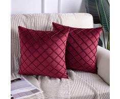 Phantoscope 2 Stück Ordner Überwurf Kissenhülle Kissenbezüge 18 x 18 Zoll 45 x 45 cm rot
