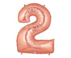 Shindigz Folienballon in Rotgold, Buchstaben/Zahlen, 101,6 cm, Gold, 2