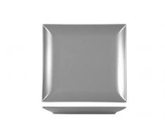 H+H Boston Teller Dessertteller Quadratisch, Grau 18 x 18 Stoneware