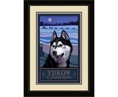 Northwest Art Mall Yukon Kanada Schlitten Hund Heritage gerahmtes Wandbild Art von Künstler Joanne Kollman, 33 x 40,6 cm