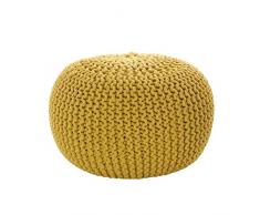 SARO LIFESTYLE Sitzhocker aus Baumwolle, gedrehtes Seil Specialty gelb