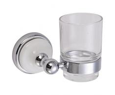 MSV 141358 Zahnputzbecher, Zink, Keramik, Silber, 11.8x10x10 cm