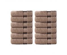 Cotton Craft – Ultra weiche Handtuch-Kollektion – reine Luxus 650 g Baumwolle mit Rayon-Band – pflegeleicht in der Waschmaschine waschen, ideal für den täglichen Gebrauch, baumwolle, Nachthimmel, WASH 12PK