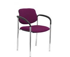Piqueras Y Crespo (PIQU7) Fester Stuhl Villalgordo Bali Violett Gehäuse Chrom mit Armen Büro, Einheitsgröße