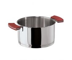 Fleischtopf 20 cm 12 OClock Edelst./Silikon rot