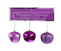 Weihnachtsglocken, groß, Rosa, 3 Stück