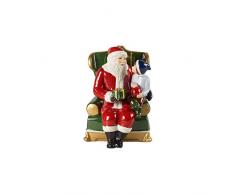 Villeroy & Boch Christmas Toys Santa auf Sessel, dekorative Weihnachtsmann-Figur aus Hartporzellan, bunt