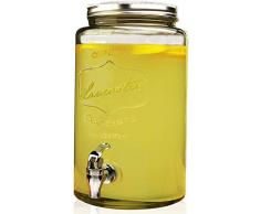 Circleware 92004 Getränkespender aus Glas, lustig, Party, Unterhaltung, Heim und Küche, Sonne, Tee, Einmachglas, Wasserkrug für Saft, Bier und eiskalte Punch-Getränke, 1,5 Liter, Lancaster