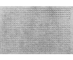 oKu-Tex Moby Design Fußmatte, Schmutzfangmatte,Relief, für außen und innen, rutschfest & robust, Grau, 50 x 80 cm
