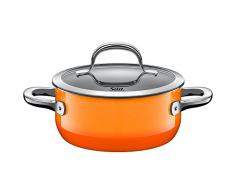 Silit Passion Orange Kochtopf 16cm, Glasdeckel, Bratentopf 1,3l, Silargan Funktionskeramik, Topf Induktion, Auslaufmodell, orange