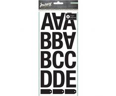 American Crafts Journey Sticker Kreidetafel Alphabet Buch 8 Seiten, bis zu 5,7 cm