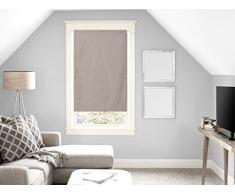 Soleil docre Scheibengardine Baumwolle 60x120 cm Panama Taupe