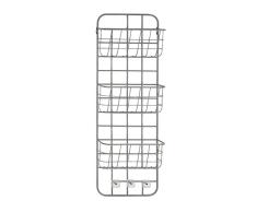 Deco 79 45852 Korb Wandregal grau