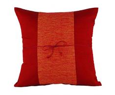 Tom Barrington Home Kissenbezug aus Seide, 40,6 cm, Rot