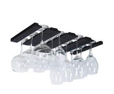 Rustikal State Unter Halterung Holz Schrank Stielglas Rack Schwarz 30,5 cm Lang