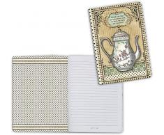 STAMPERIA INTERNATIONAL, KFT ENBA6005 STAMPERIA NOTEBK A6, Teekanne Alice, Einheitsgröße