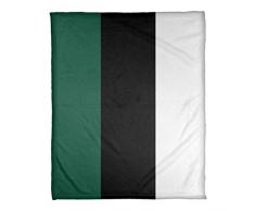 ArtVerse NFS New York Fly Football Stripes Decke, Coral Fleece, 60 x 80, Black Accent