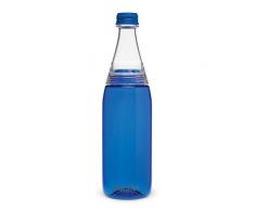 Aladdin Fresco Twist & Go Tritan-Trinkflasche, 0.7 Liter, Blau, Geeignet für Kohlensäure, Spülmaschinengeeignet, Durchsichtig, Wasserflasche für Sprudel