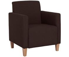Max Winzer® Sessel Milla, schoko (dunkelbraun), Flachgewebe (Leinenoptik), modern, 71 x 70 x 81 cm