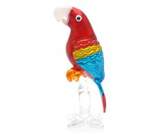 Zoo Craft handgeblasene Glasfigur, süßer Papagei, handgefertigt, Miniatur