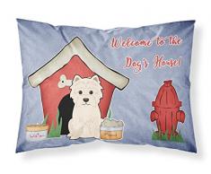 Caroline s Treasures bb2796pillowcase Hund House Collection Westie Stoff Kissenbezüge, Standard, Multicolor