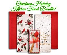 Generic Festliches Handtuch Set Weihnachten Urlaub Winter inkl. 2 Packungen Handtücher und Notizblock 5er Bündel