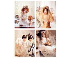 Impact Posters Gallery Wanddekoration für Kinderzimmer, Motiv: niedliche Baby-Puppe, 16 x 20 cm, 4 Stück