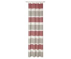 Deko Trends Schlaufenschal, Polyester, rot-Taupe-wollweiß, 245 x 140 cm