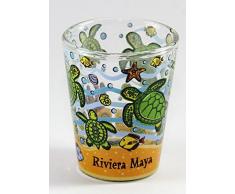 Riviera Maya Mexiko Sea Turtles unten Design Shot Glas