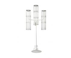 Galt International Kerzenleuchter mit Perlen, hoch, 99 cm, Weiß