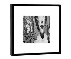 COGNOSCO Fotografie im Holzrahmen: Tränenpalast Fotodruck-Format 27 x 27 cm-Rahmenfarbe schwarz-Hochwertiges Wandbild, Geschenkidee oder Souvenir aus Berlin, Holz, Weiß, Rahmen