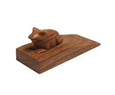 NOVICA 298942 Türstopper Helpful Toad in braun Holz