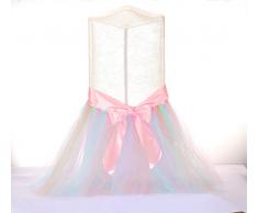 Originals Gruppe Tüll Stuhl, Tutu Rock mit Band Schleife für Hochzeit, Party Supplies Decor Mint Pink Gold