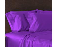 Shop Bettwäsche Sweet Dreams Satin Kissen Fall mit Offenem Ende, Seidig Weichen Satin Kissenbezüge für Haar und Haut (erhältlich in 17 Farben) Standard Grape