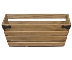 Admired By Nature Übertopf, quadratisch, aus Holz 015-ntrl