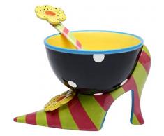 StealStreet ss-cg-62655 16,2 cm grün gestreift Ferse EIS Schale mit Löffel, 5,5 OZ