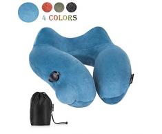 Travelmall Aufblasbares Reisekissen blau