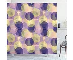 Moderne Decor Vorhang für die Dusche von ambesonne, Krone Royal Königreich Logo wie imgae mit zwei Mädchen, Kunst, Stoff Badezimmer Decor Set mit Haken, Staub schwarz und Light Pink, Textil, Multi 5, 69W x 70L