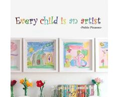 YttBuy 2020 Wandaufkleber Weihnachten, Weihnachtsmann, Weihnachtsmann, Hirsch, Schneeflocke, Frohe Weihnachten, abnehmbarer Wandaufkleber, festliche Kinder-Dekoration, Urlaub, Tür, Fensterdekoration Kids Decal schwarz