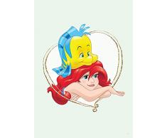 Komar Disney Wandbild Ariel & Fabius | Kinderzimmer, Babyzimmer, Dekoration, Kunstdruck | ohne Rahmen | WB080-50x70 | Größe: 50 x 70 cm (Breite x Höhe)