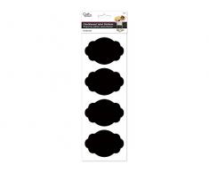 Craft Décor Kreidetafel Label Aufkleber X 4, 6,3 x 9,5 cm