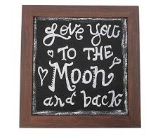 Craft Outlet Inc Craft Auslass INC 1,3 x 30,5 cm Love The Moon Kreidetafel Stil Holzschild, Multi, Holz, 30.48 x 30.48 x 1.27 cm