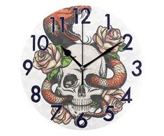 Mr.XZY Wanduhr für Badezimmer, niedliche Tiere, 22,9 cm, runde Wanduhr für Jungen Mädchen, Acryl, geräuschlos, Nicht tickend, für Kinderzimmer, Wohnzimmer, Küche, Dekoration 2010125 One Size 2010346