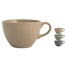 H&H 832574 Countryside Set 6 Jumbo-Tassen Stoneware, sortierte Farben, c355