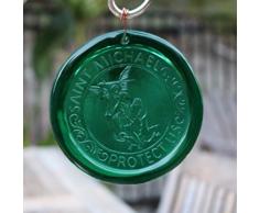 Mission Glass Works Saint Michael gepressten Glas Suncatcher, Glas, grün